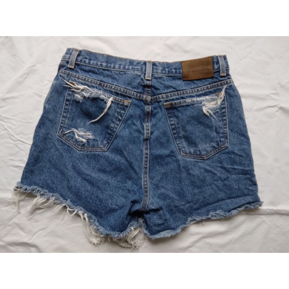 Lauren Jeans Co Jean Shorts Ralph Lauren Distressed Cutoff Blue Denim Womens 12 - Picture 5 of 7